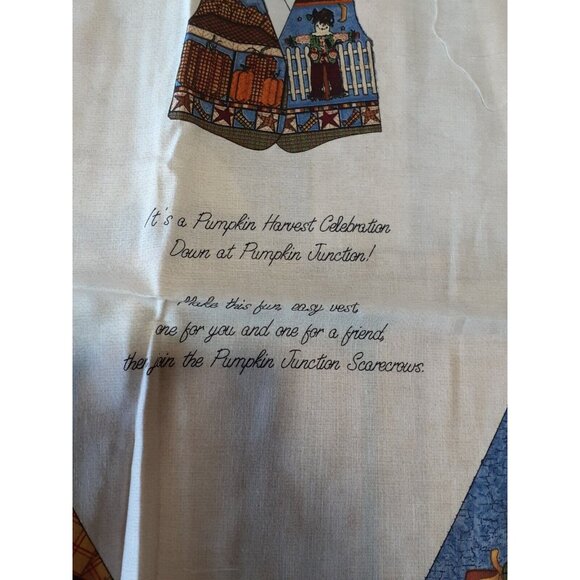 Pumpkin Junction Vest Fabric Panel, Cut & Sew by Leslie Beck Fall Harvest VIP - Picture 3 of 7